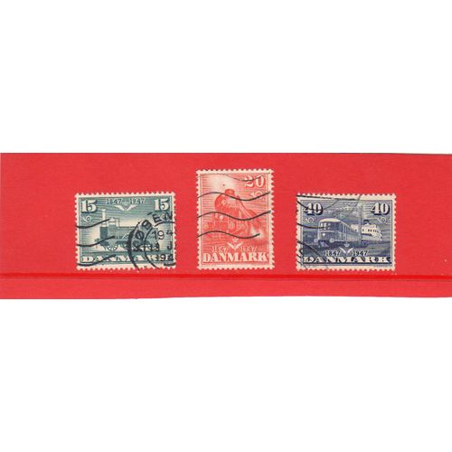 Timbres-Poste Du Danemark (Centenaire Des Chemins De Fer)