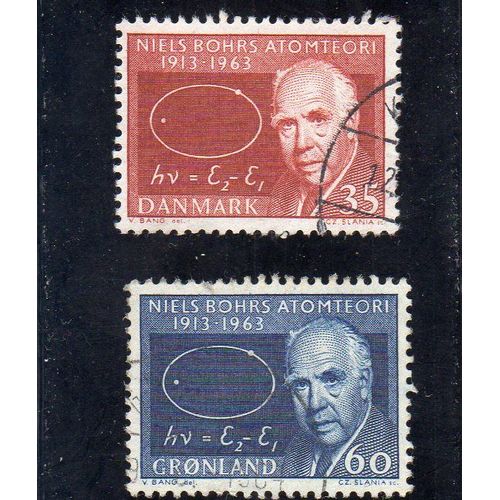 Timbres-Poste Du Danemark (Prix Nobel, Nils Bohr)