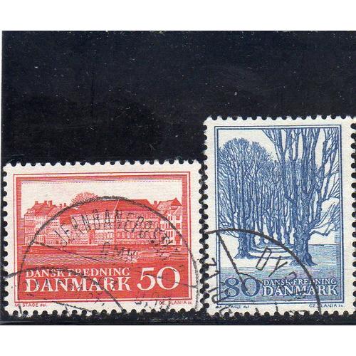 Timbres-Poste Du Danemark (Sauvegarde Des Monuments Et Des Sites Naturels)