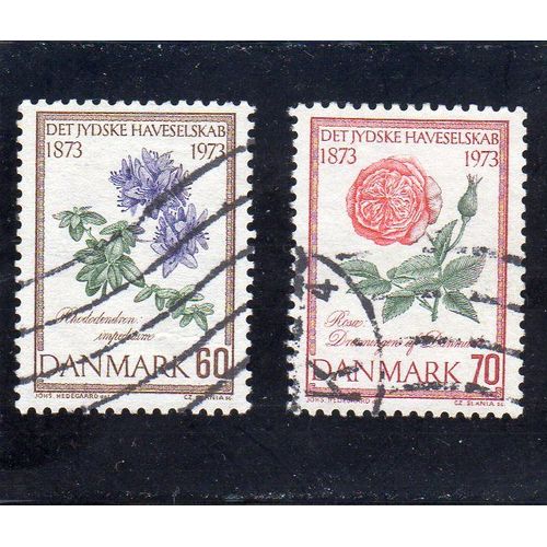 Timbres-Poste Du Danemark (Centenaire De La Société Horticole Du Jutland)