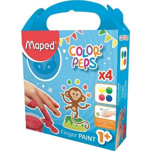 Maped Pots De Peinture Au Doigt - 4 X 80 G