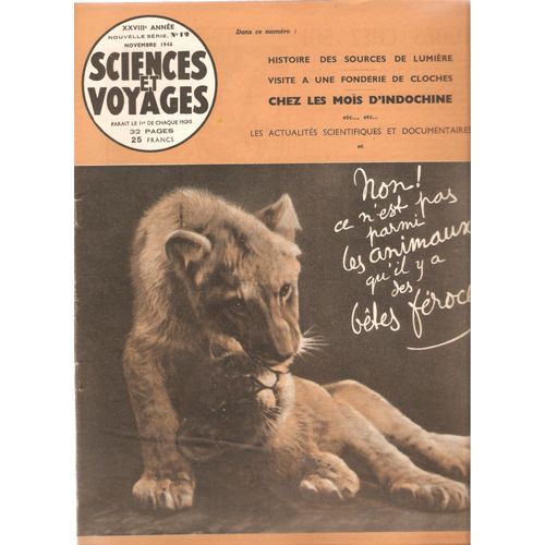 Sciences Et Voyages 12 Novembre 1946 Sources De Lumiere Fonderie De Cloches Indochine 