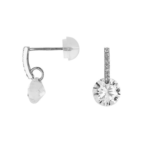 Boucles D'oreilles En Or 375/1000 Et Zircon