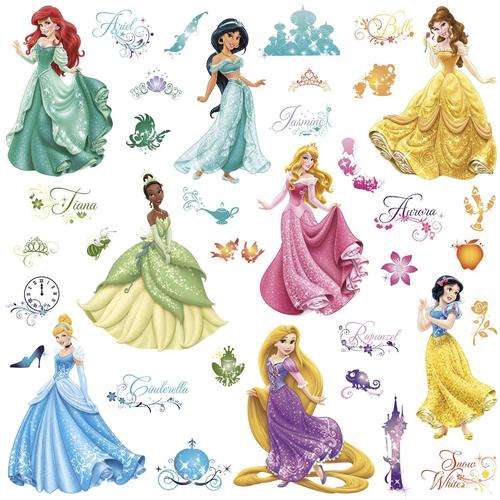 37 Stickers Princesses Disney Royal Repositionnables - Enfants