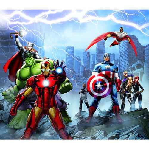 Rideaux Voilage Equipe Avengers Marvel 180x160 Cm - Enfants