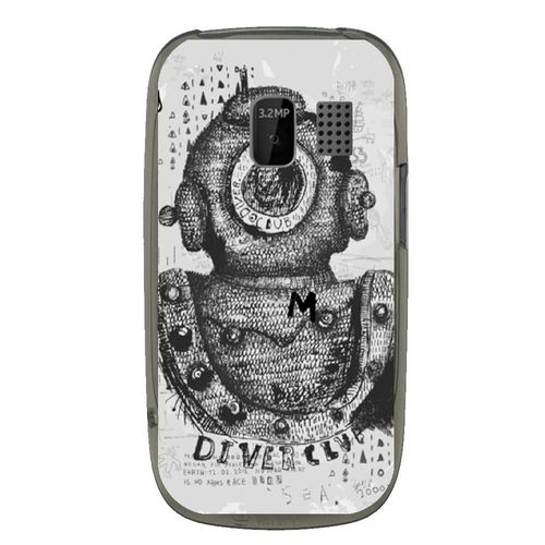 Coque Souple Pour Nokia Asha 302 Avec Impression Motifs Scaphandre