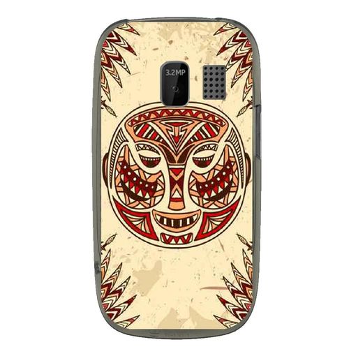 Coque Souple Pour Nokia Asha 302 Avec Impression Motifs Masque Africain