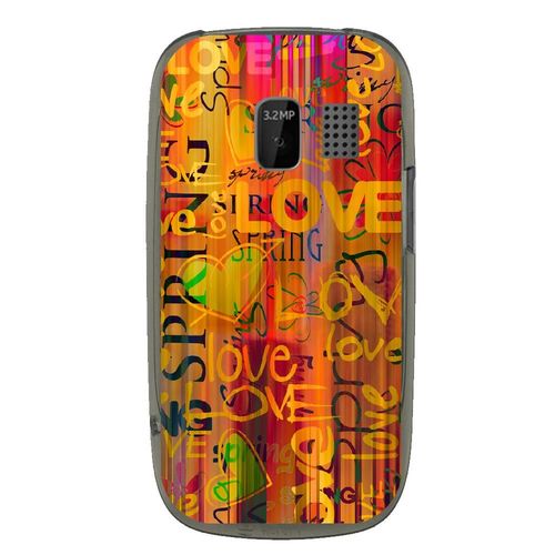 Coque Souple Pour Nokia Asha 302 Avec Impression Motifs Love Spring