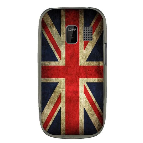 Coque Souple Pour Nokia Asha 302 Avec Impression Motifs Drapeau Uk Vintage