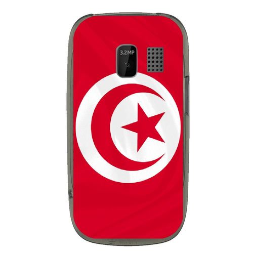 Coque Souple Pour Nokia Asha 302 Avec Impression Motifs Drapeau De La Tunisie