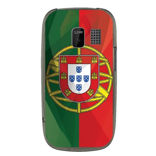 Coque Souple Pour Nokia Asha 302 Avec Impression Motifs Drapeau Du Portugal