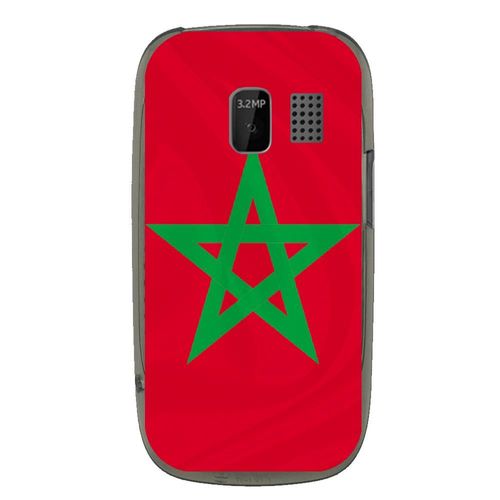 Coque Souple Pour Nokia Asha 302 Avec Impression Motifs Drapeau Du Maroc