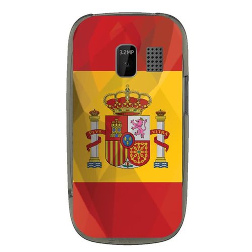 Coque Souple Pour Nokia Asha 302 Avec Impression Motifs Drapeau De L'espagne