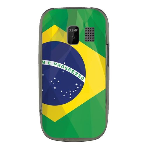 Coque Souple Pour Nokia Asha 302 Avec Impression Motifs Drapeau Du Brésil