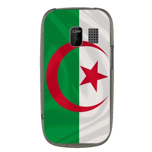 Coque Souple Pour Nokia Asha 302 Avec Impression Motifs Drapeau De L'algérie
