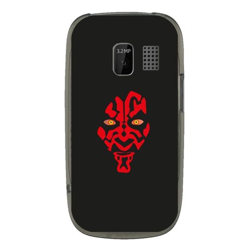 Coque Souple Pour Nokia Asha 302 Avec Impression Motifs Dark Rouge