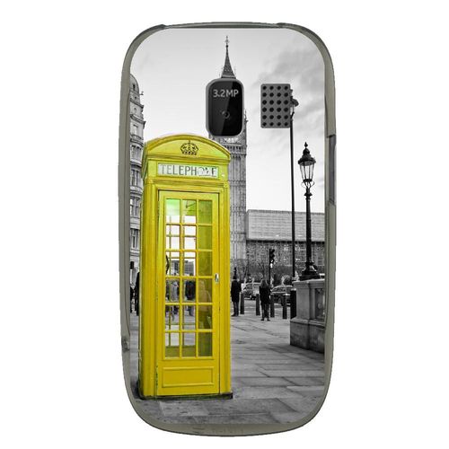 Coque Souple Pour Nokia Asha 302 Avec Impression Motifs Cabine Téléphonique Uk