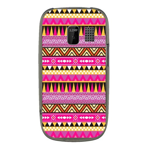 Coque Souple Pour Nokia Asha 302 Avec Impression Motifs Aztèque