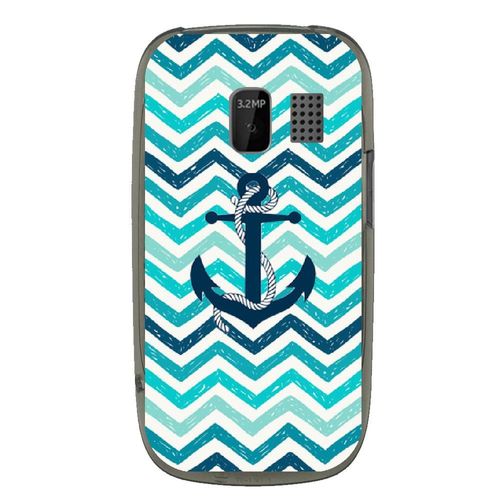 Coque Souple Pour Nokia Asha 302 Avec Impression Motifs Ancre