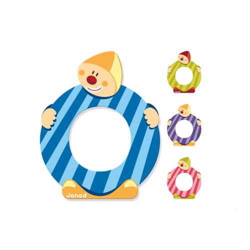 Decoration Lettre Clown (Bois) - O