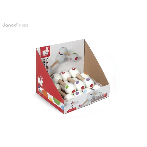 Jouets D'imitation Haltère Maracas Confetti (Bois)