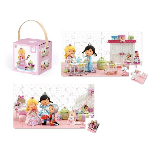 Puzzles Lovely Puzzles - Rose Princesse - 2 Puzzles