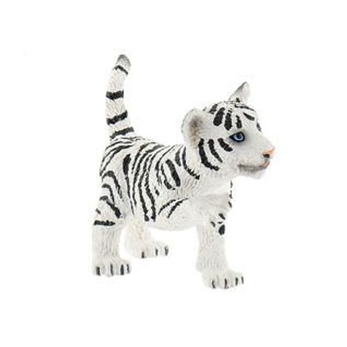 Animaux Figurine Bébé Tigre Blanc - 6 Cm