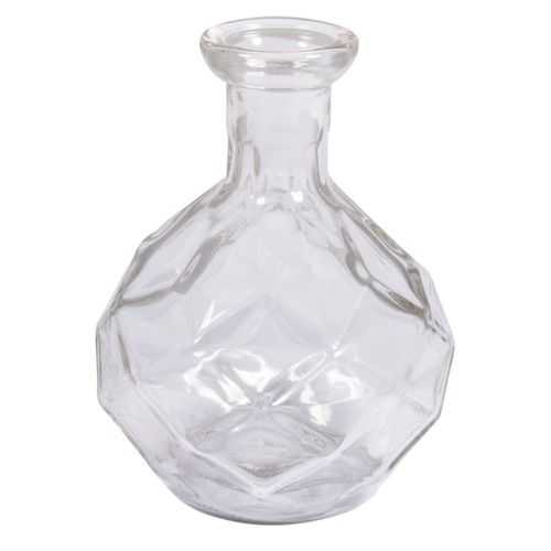 Vase En Verre Facetté 11,5cm