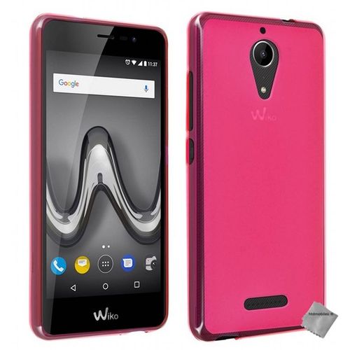 Housse Etui Coque Pochette Silicone Gel Fine Pour Wiko Tommy 2 Plus + Verre Trempe - Rose