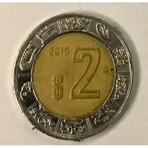 Pièce De 2 Dollars Mexique 2015