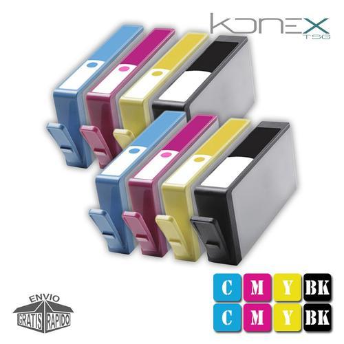 8 CARTOUCHES D¿ENCRE MULTI COULEUR COMPATIBLES HP 920 BK V2 XL - HP 920 Y V2 XL CD975AE AVEC IMPRIMANTE HP OfficeJet 6000