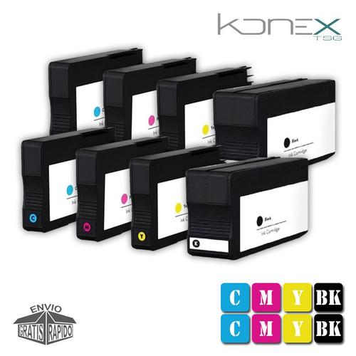 8 CARTOUCHES D¿ENCRE MULTI COULEUR COMPATIBLES HP 950 BK V4 XL - HP 951 Y V4 XL AVEC IMPRIMANTE HP Officejet Pro 276dw