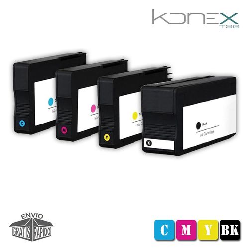 KIT 4 X CARTOUCHES D¿ENCRE MULTI COULEUR COMPATIBLES HP 950 BK V4 XL - HP 951 Y V4 XL AVEC IMPRIMANTE HP OfficeJet Pro 8615 eAiO