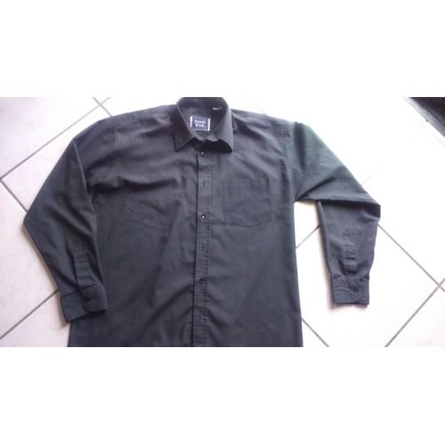 Chemise Droite Gris Fonce Manches Longues 41/42