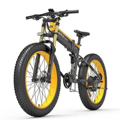 Vélo Électrique Lankeleisi Xt750plus 26 Pouces 45km/H Moteur 1000w Autonomie 120km Amortisseur Avant 48v17.5ah Jaune