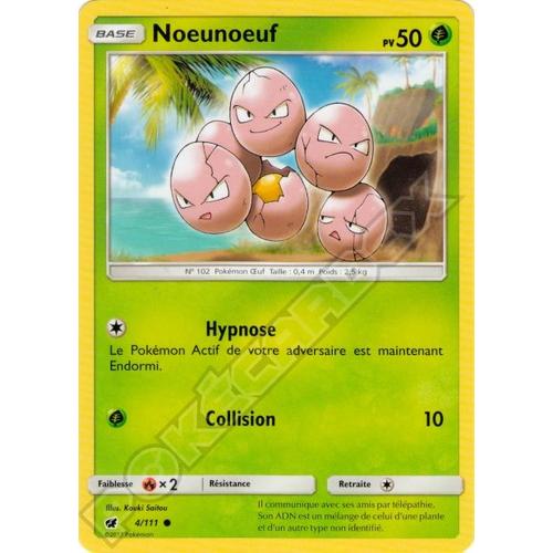 Carte Française Noeunoeuf 4/111 Série Invasion Carmin Pokemon