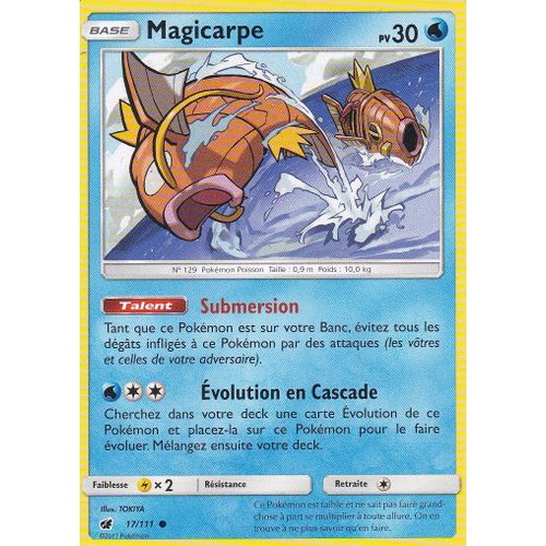 Carte Française Magicarpe 17/111 Série Invasion Carmin Pokemon