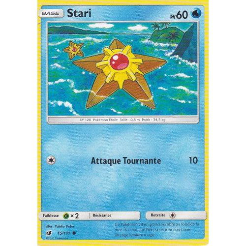 Carte Française Stari 15/111 Série Invasion Carmin Pokemon