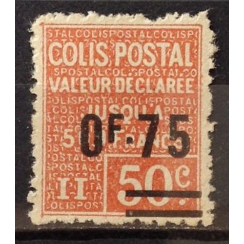 Colis Postaux - Texte Petit - Ii Valeur Déclarée - 0f75 / 50c Rouge (Joli N° 91) Neuf* - Cote 3,00€ - France Année 1928 - N19369