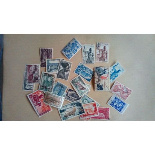 Afrique Équatoriale Française 25 Timbres Tu19