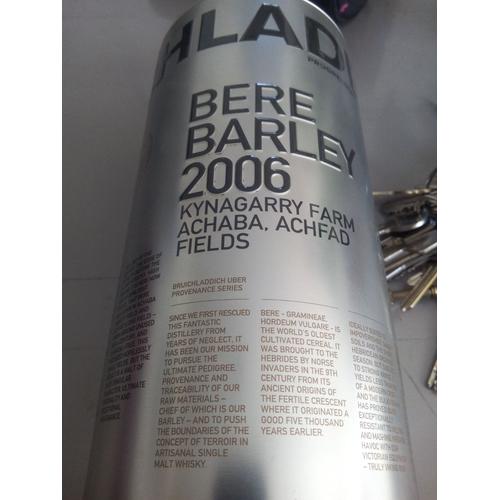 Boîte Vide Métal Bruichladdich Bere Barley 2006 Single Malt Scotch Whisky 