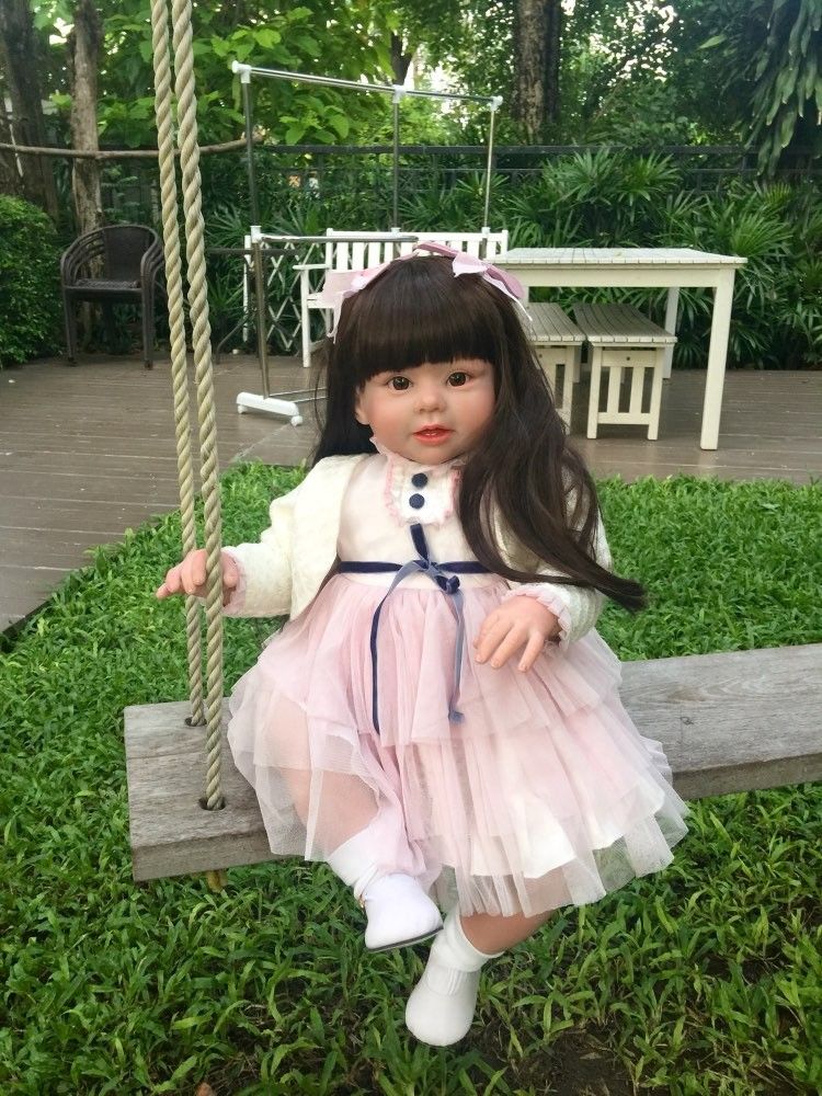 70 Cm Silicone Vinyle Reborn Baby Doll Lifelike Serie Emulational Grande Taille Bebe Reborn Doll Jouet Vetements Modele Filles Brinquedos Rakuten