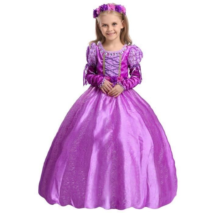 Princesse Raiponce Costume Robe De Fete Robe De Fille Rakuten