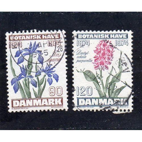 Timbres-Poste Du Danemark (Centenaire De La Fondation Du Jardin Botanique, Fleurs)