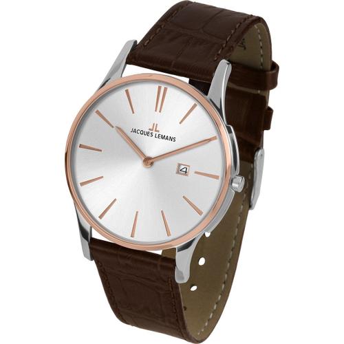 Montre Jacques Lemans En Cuir Marron