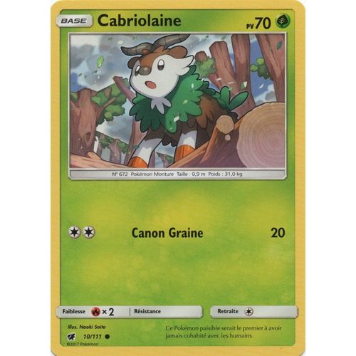 Carte Française Cabriolaine 10/111 Série Invasion Carmin Pokemon