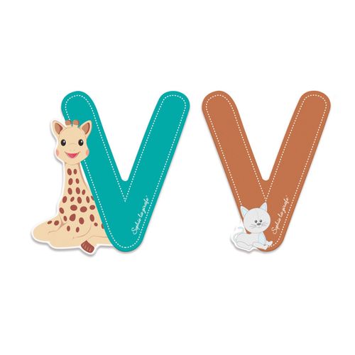 SOPHIE LA GIRAFE Lettre Sophie La Girafe (bois) - V