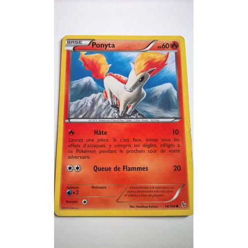 Carte Pokemon Ponyta Pv 60  14/106