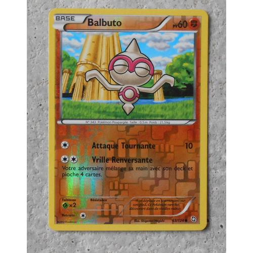 Carte Pokémon Balbuto Holo Reverse 63/124 Noir & Blanc Dragons Exaltés Fr Neuve