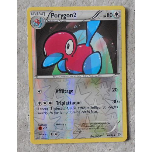 Porygon 2 Niv 1 Reverse 65/98 Origines Antiques 80 Pv